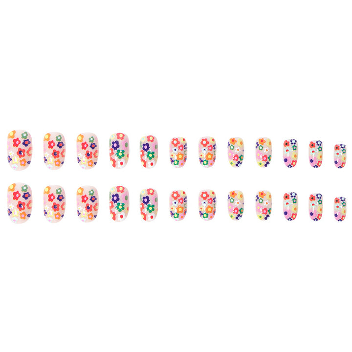 Vibrant Floral-Themed Press-On Nails Stornfield