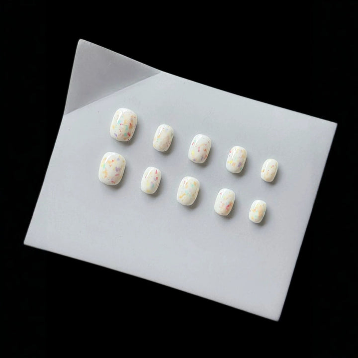 Decorative Press-On Nail Art Set with Unique Textured Finish