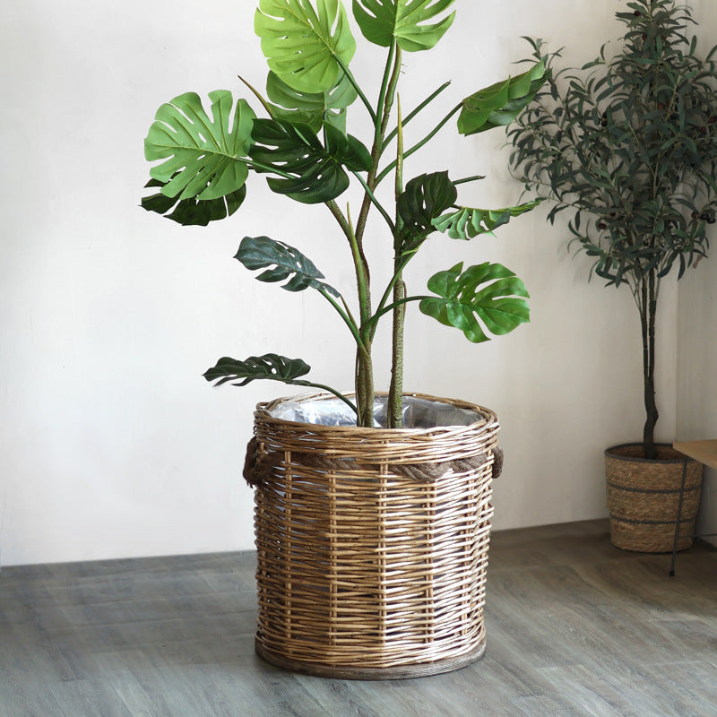 Handcrafted laundry basket with weaving Stornfield
