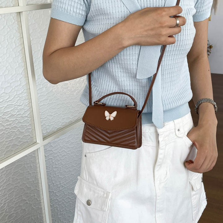 Butterfly-Embellished Handbag