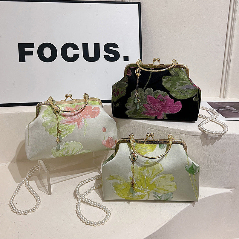 Vintage Floral Dressy Handbag