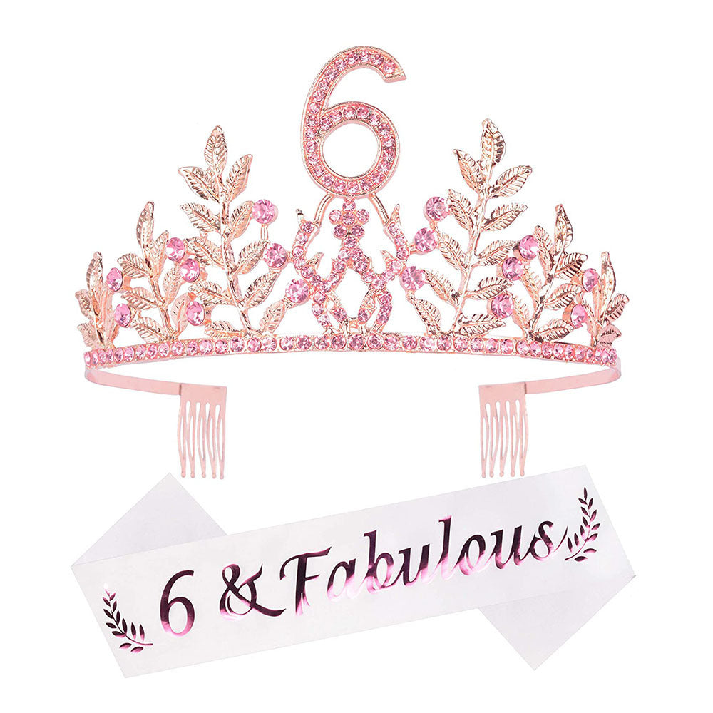 Women's Glamorous Birthday Crown with Shining Rhinestones Stornfield