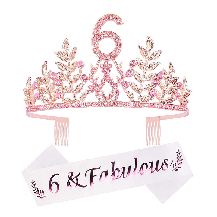 Women's Glamorous Birthday Crown with Shining Rhinestones Stornfield