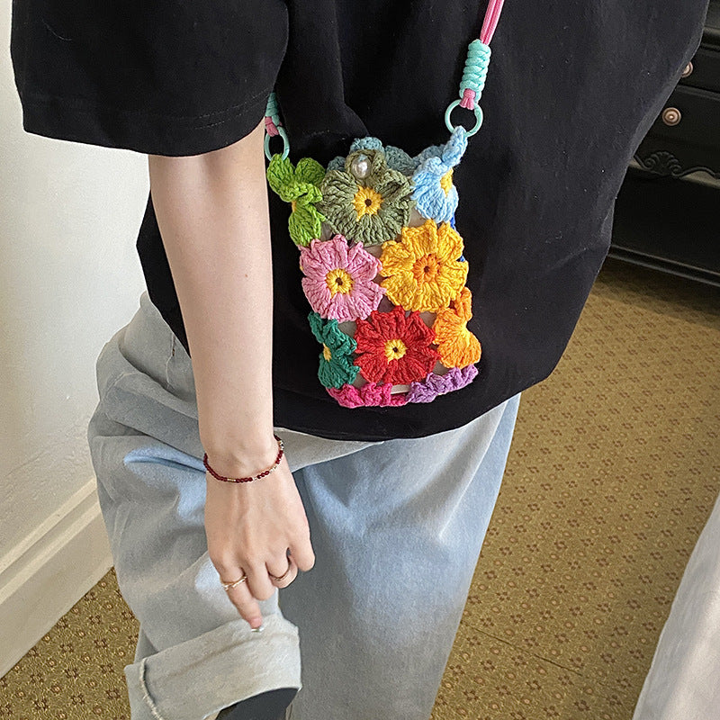 Floral Crochet Mini Bag