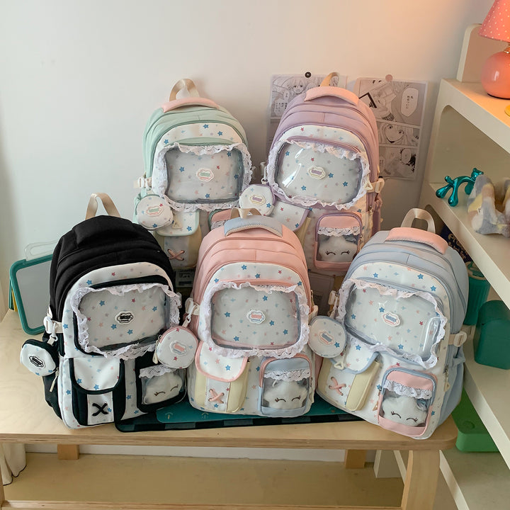 Whimsical Star-Embellished Cute Backpack Stornfield
