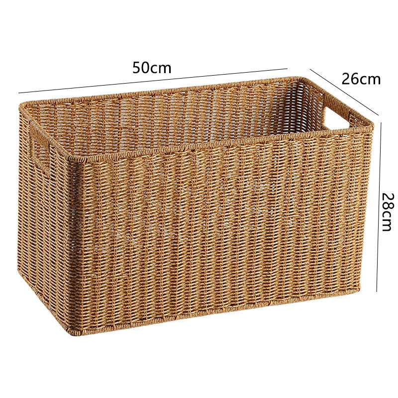 Handcrafted Rectangular Wicker Storage Bin Stornfield