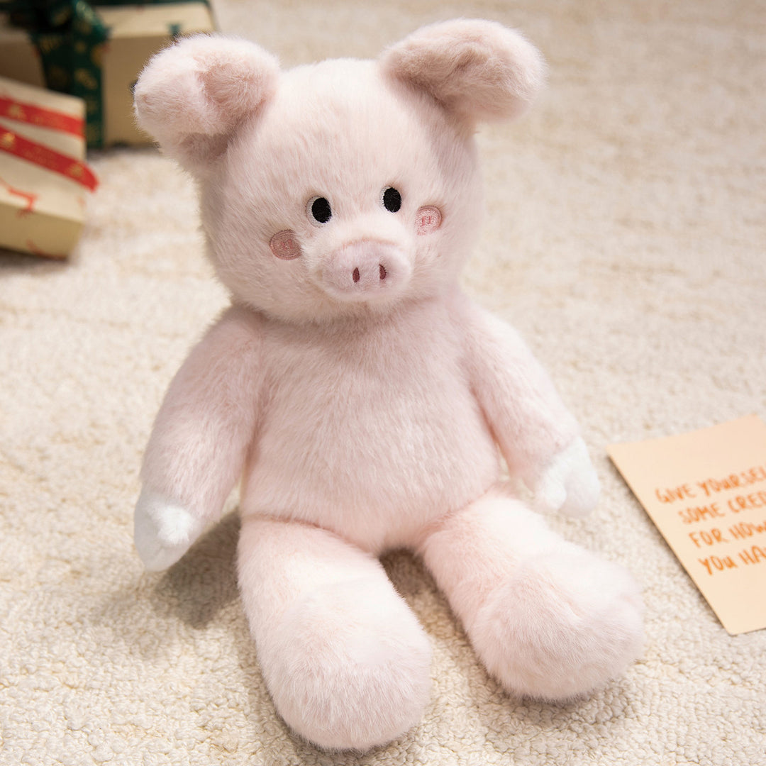 Classic Retro-Style Plush Bear Comforter with Round Snout & Contrasting Paw Tips Stornfield