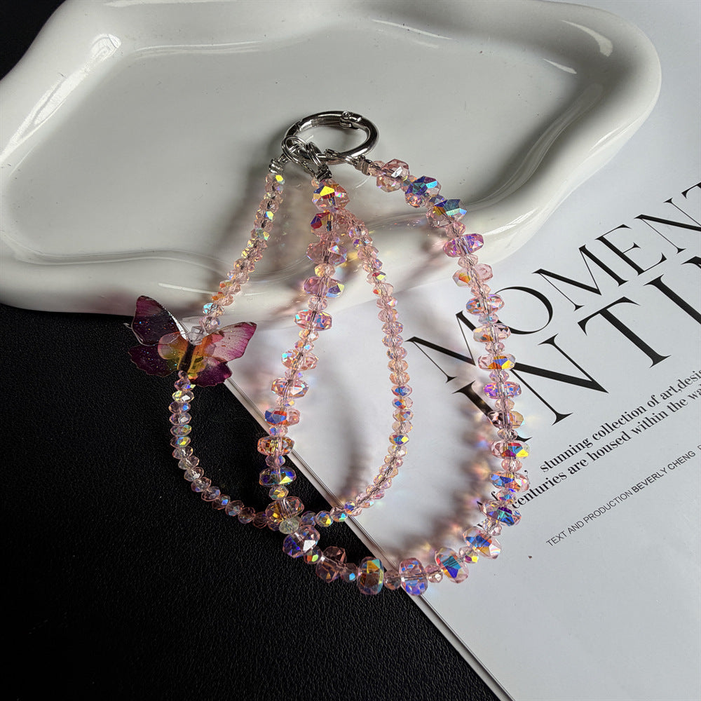 Crystal-Accented Butterfly Charm Keychain Stornfield