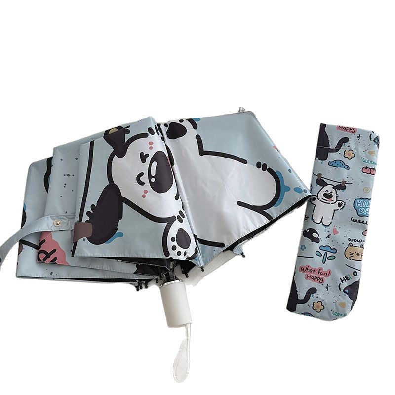 Women Folding Umbrella with Cute Animal Designs and Practical Carrying Case Stornfield