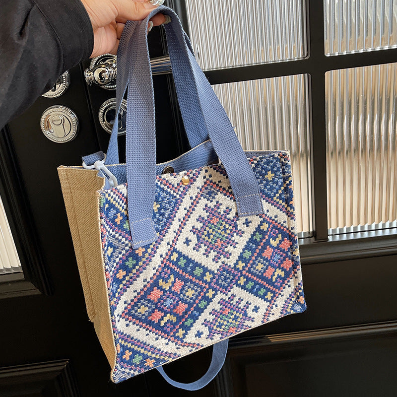 Decorative Patterned Canvas Tote Bag