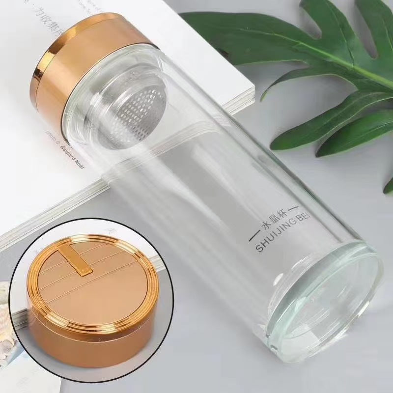 Women High-Quality Tea Glass Bottle with Integrated Stainless Steel Strainer Stornfield