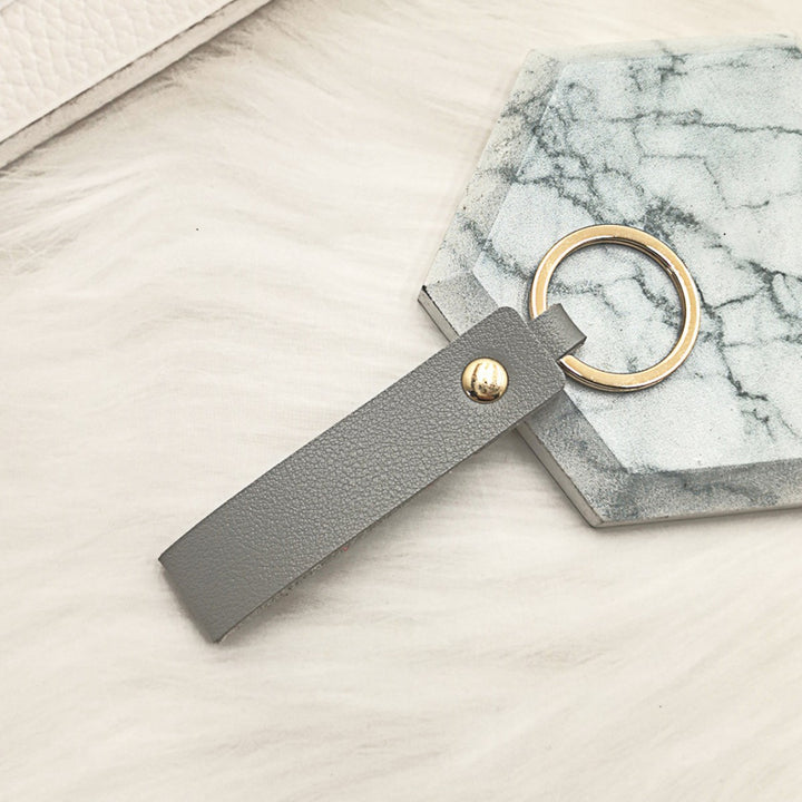 Unisex keychain made of high-quality artificial leather with stylish design Kalsten