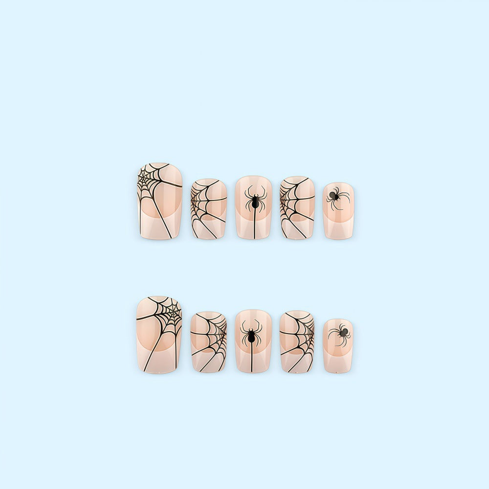 Halloween Artificial Nails with Spider and Web Design Stornfield