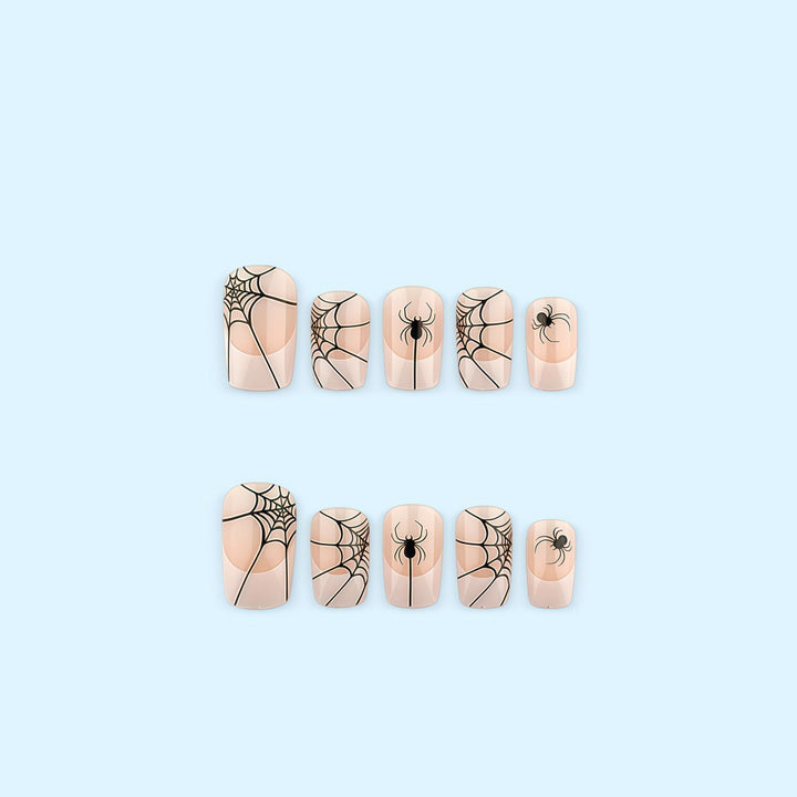 Halloween Artificial Nails with Spider and Web Design Stornfield