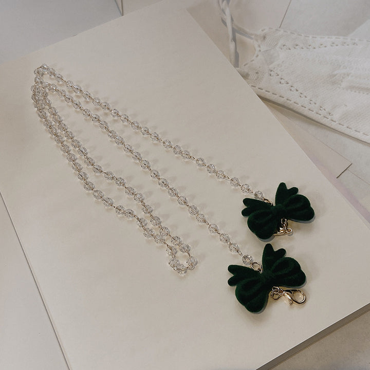 Jewelry holder chain with velvet bow pendant Stornfield