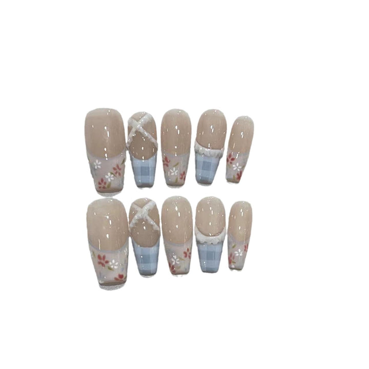 Floral Design Acrylic Press-On Nail Set Stornfield