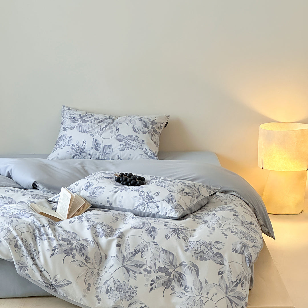 Cotton-Blend Striped Patchwork Duvet Cover and Pillowcase Set