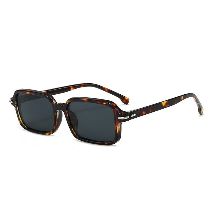 Women's fashionable square sunglasses with stylish plastic frame and blue lenses Stornfield
