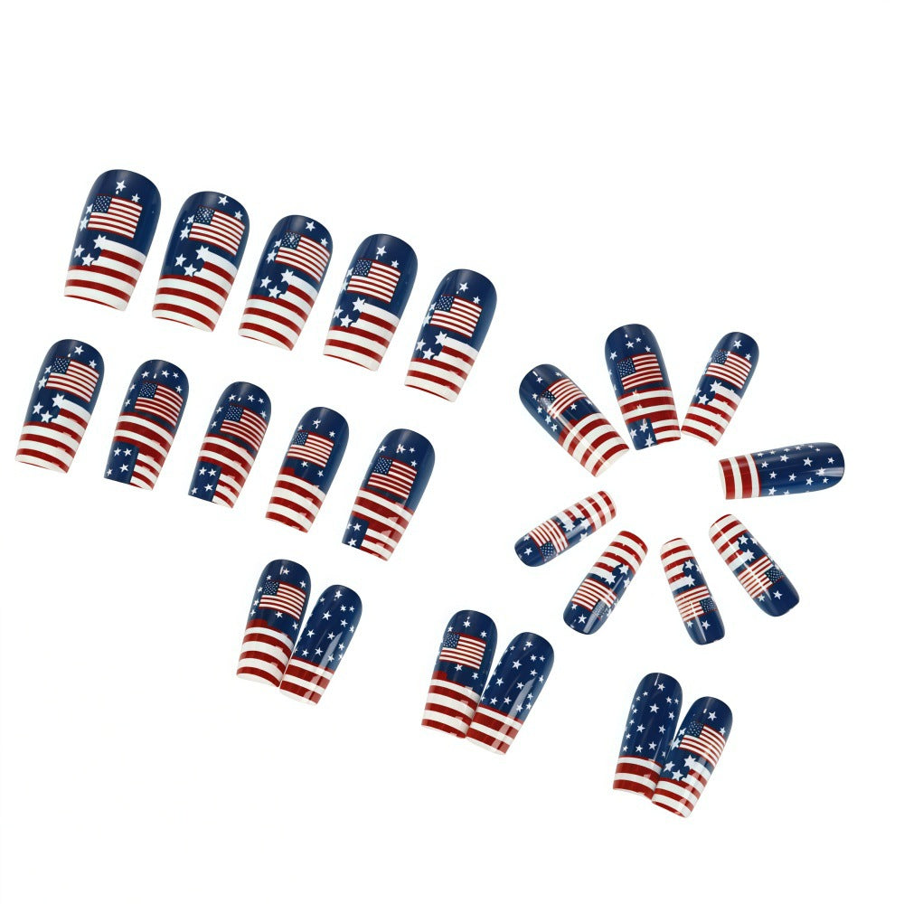 Artificial nails with patriotic flag motif Stornfield