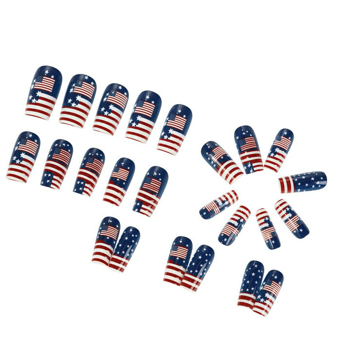 Artificial nails with patriotic flag motif Stornfield