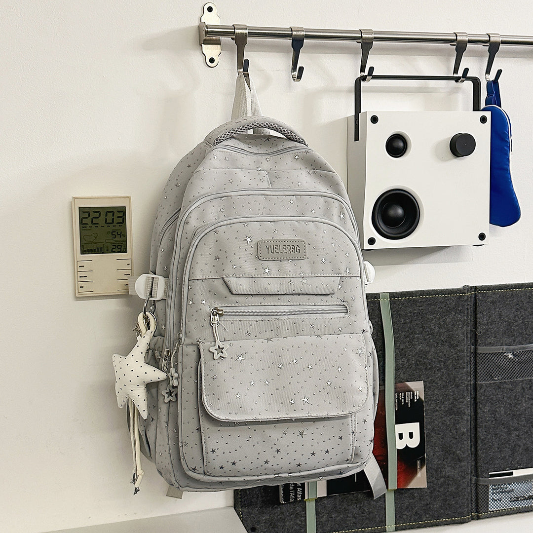Star-Patterned Backpack with Multiple Compartments Stornfield