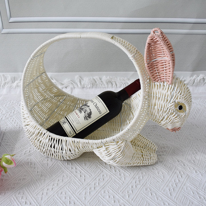 Artistic Rabbit-Shaped Woven Storage Basket Stornfield