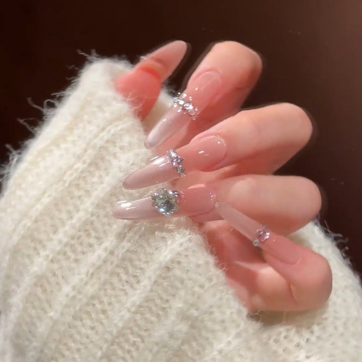 Glamorous Rhinestone-Embellished Nail Extensions Stornfield