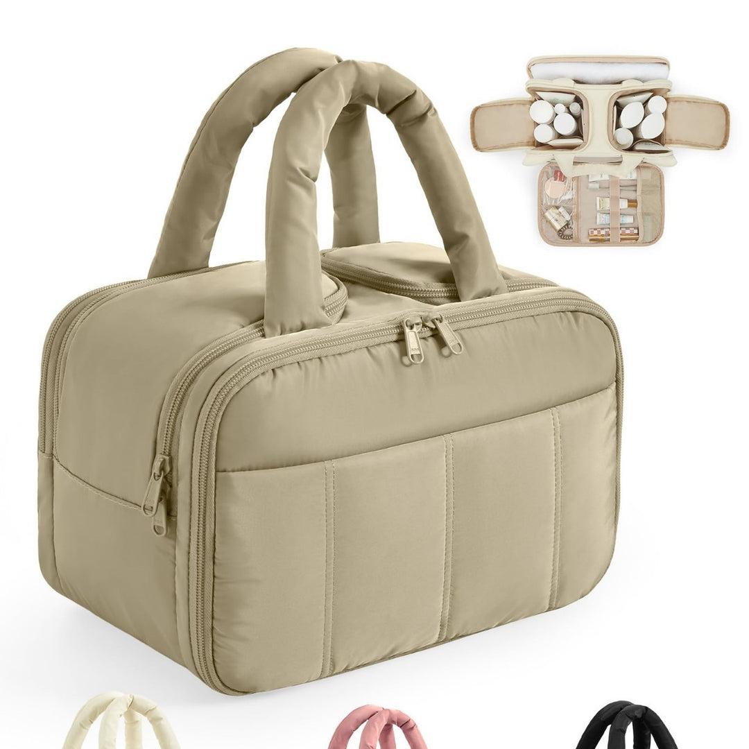 Cosmetic bag with organized compartments Stornfield