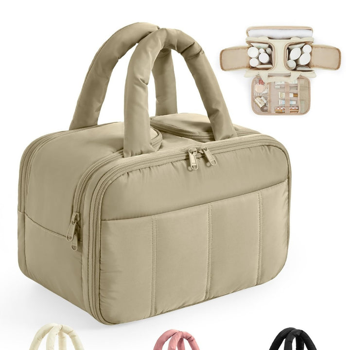 Cosmetic bag with organized compartments Stornfield