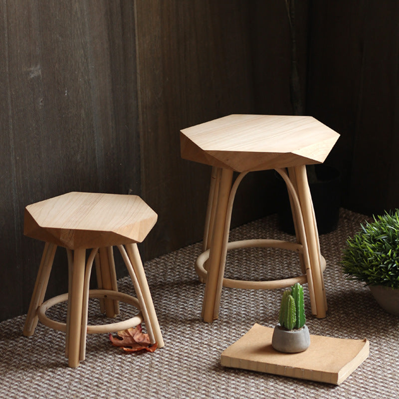 Modern stool made of solid wood Stornfield