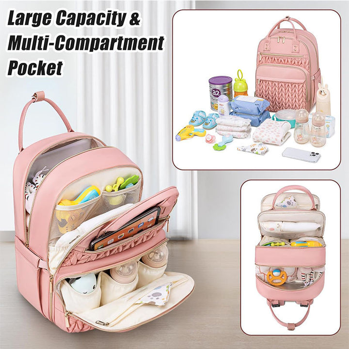 Elegant and Spacious Backpack with Textured Design Stornfield