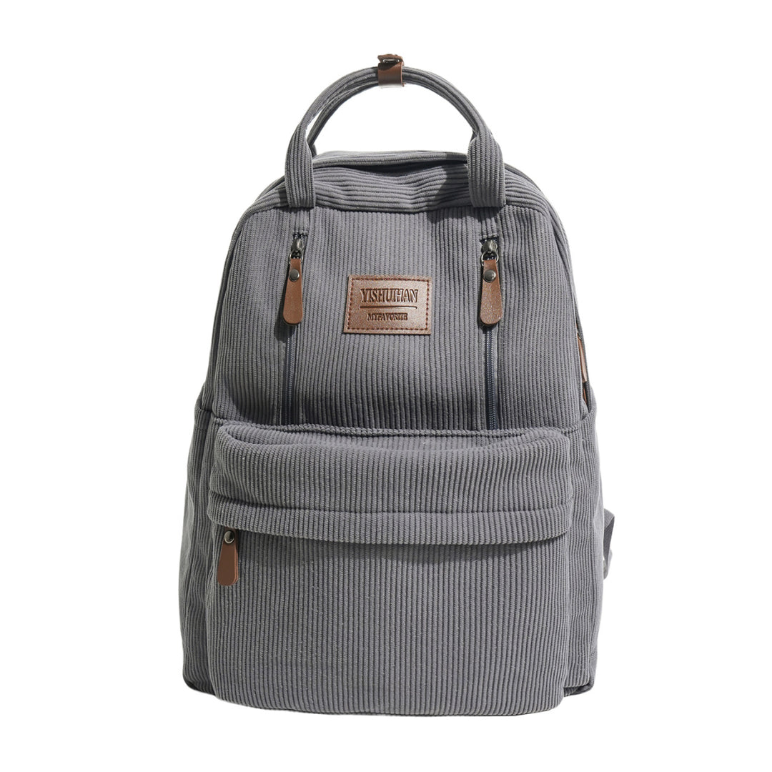 Corduroy Textured School Backpack Stornfield