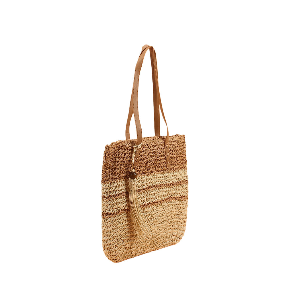 Structured straw tote bag Stornfield