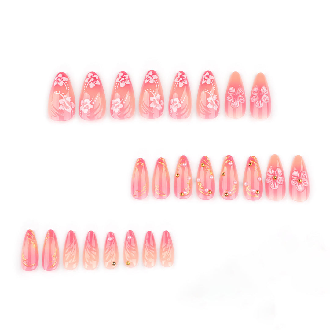 Floral and Decorative Press-On Nail Set Stornfield