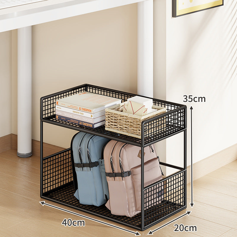 Slim Three-Tier Rolling Mesh Storage Cart with Locking Casters and Ventilated Shelves
