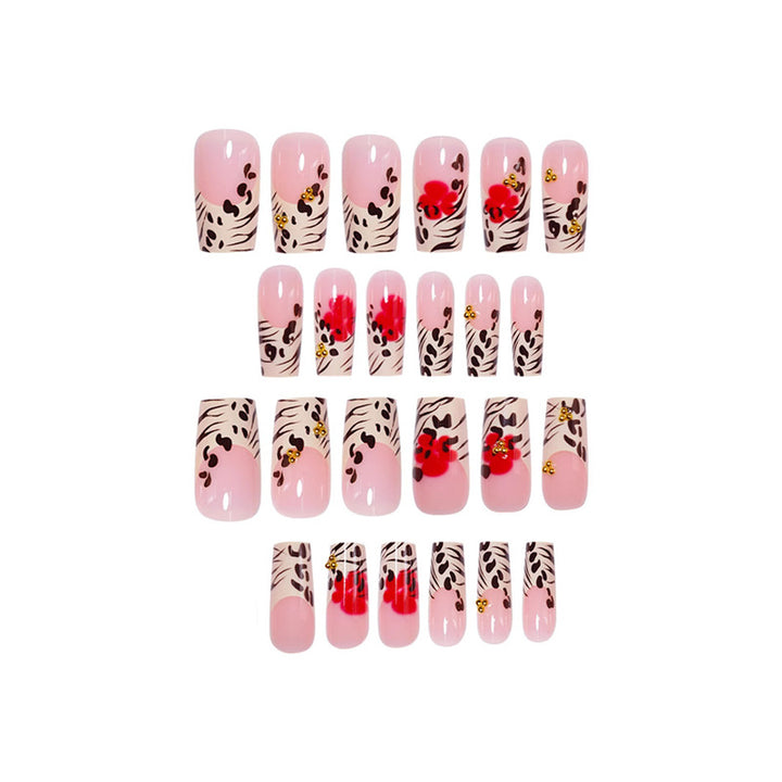 Floral and Animal Print Press-On Nail Art Stornfield