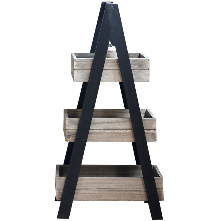 Three-door wooden shelf with modern design Stornfield