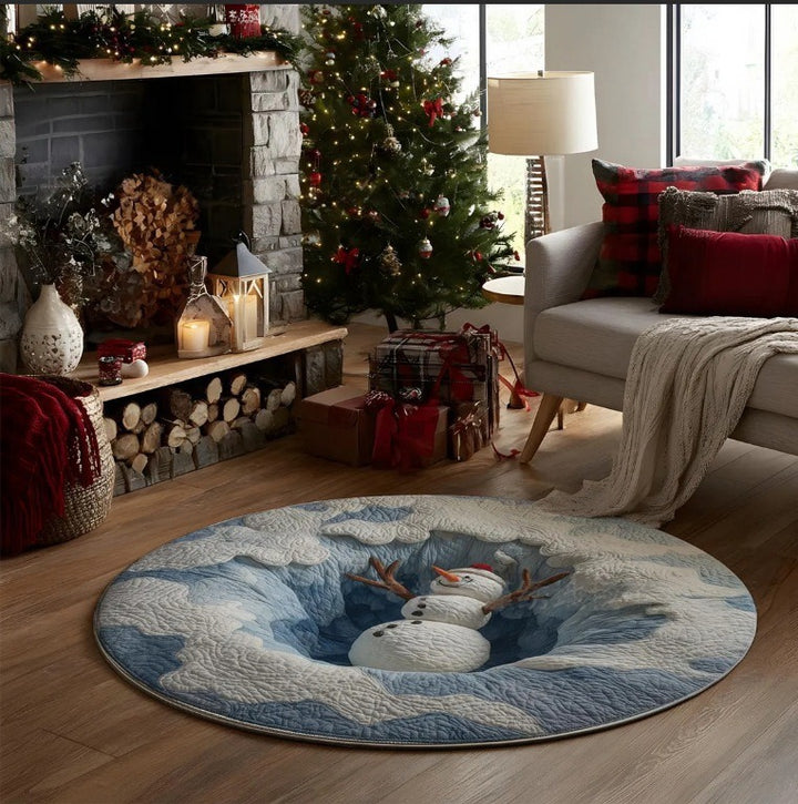 3D Christmas Theme Carpet