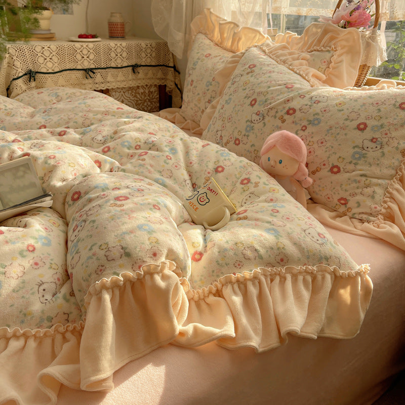 Floral Design Cozy Bedding Set