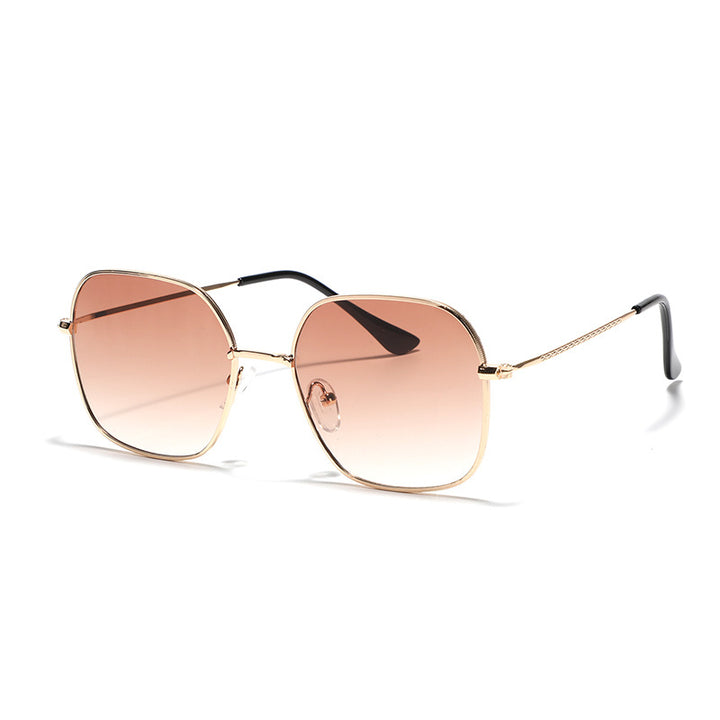 Women's fashionable square sunglasses with narrow metal frame and UV protection Stornfield
