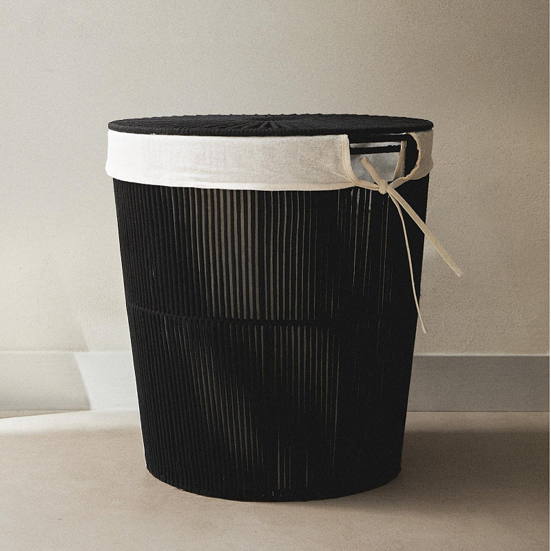 Stylish laundry basket with decorative cover Stornfield