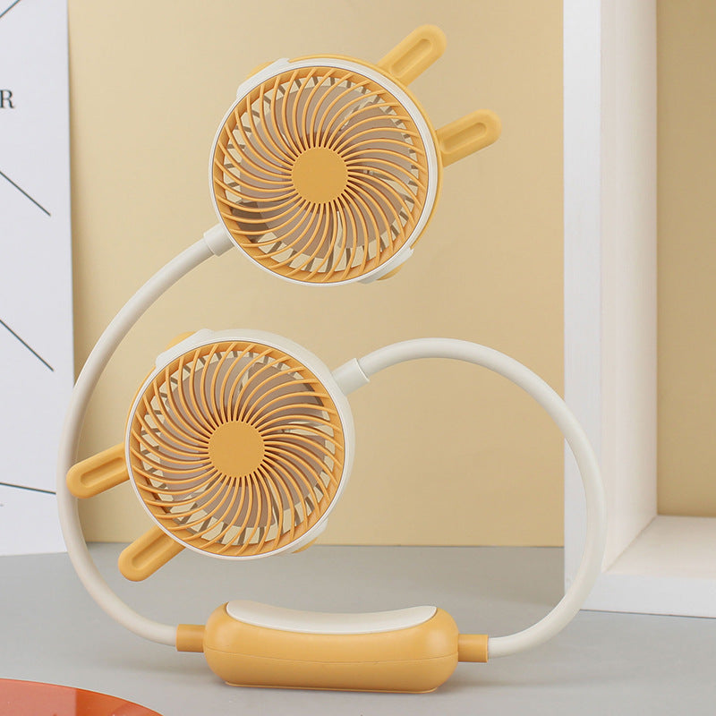 Ladies Portable Neck Fan with Flexible Mount and Dual Fan System Stornfield
