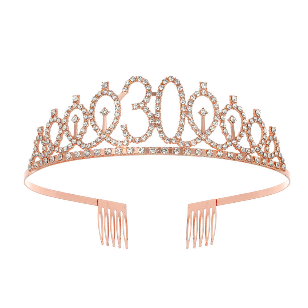 Women's Crystal-Embellished Tiara with Elegant Design Stornfield