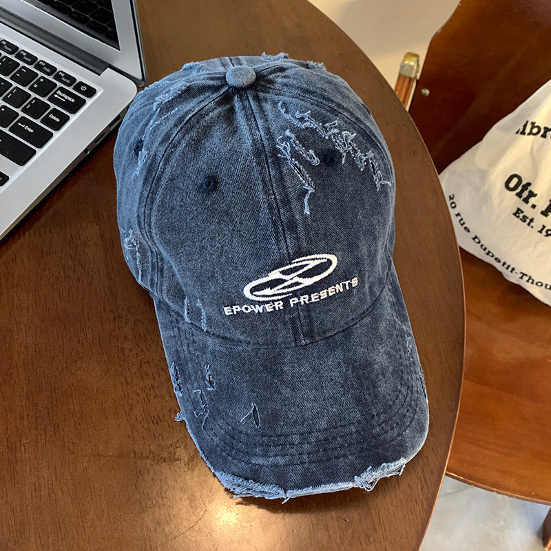 Men's Distressed Denim Baseball Cap Stornfield 1784270624