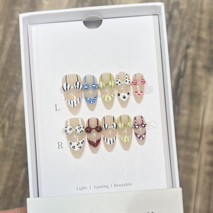 Decorative Press-On Nail Art Set with Unique Patterns Stornfield 1788223862