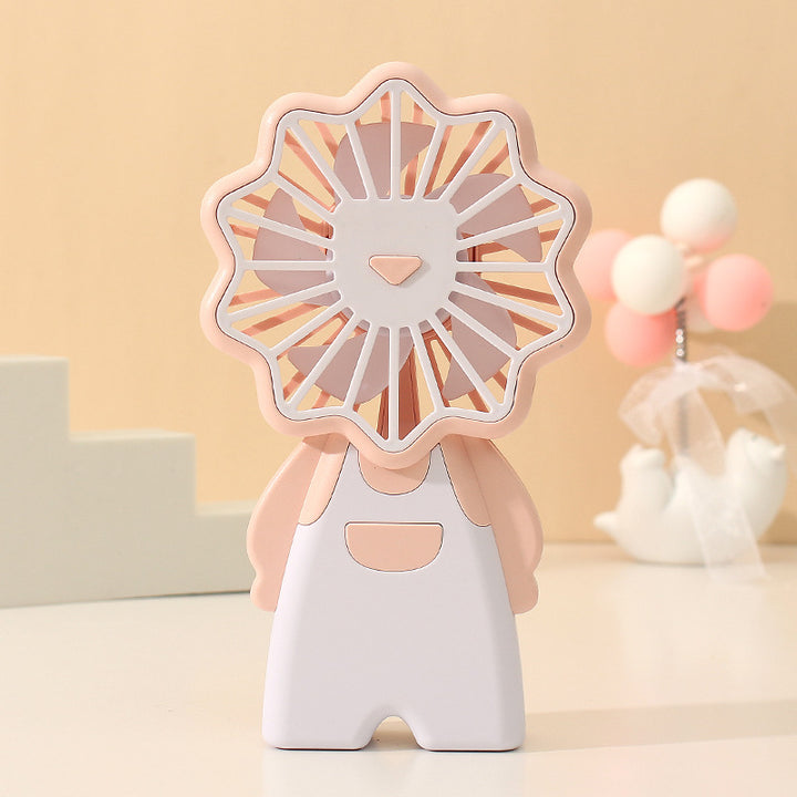 Ladies Portable Hand Fan in Cute Lion Design Stornfield
