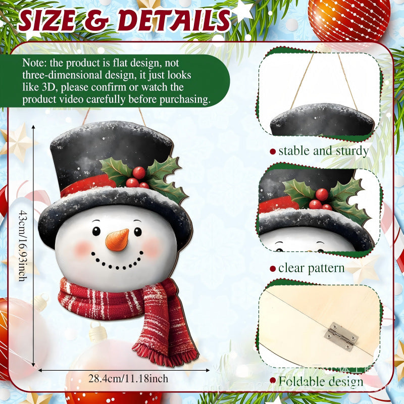 Decorative wooden sign with winter motifs Stornfield