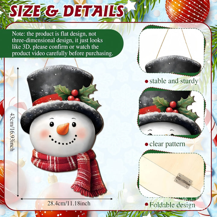 Decorative wooden sign with winter motifs Stornfield