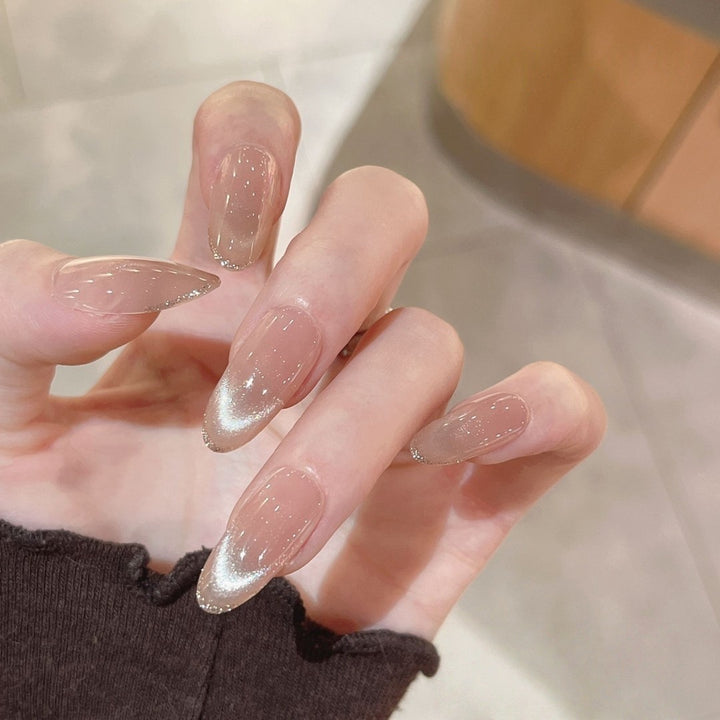 Artificial nails with elegant glitter fringe Stornfield