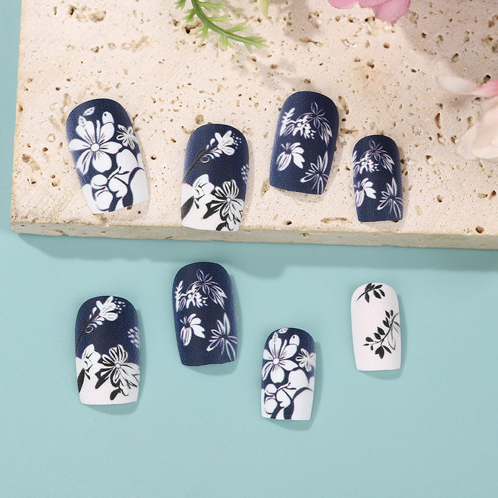 Artificial nails with floral matte design Stornfield